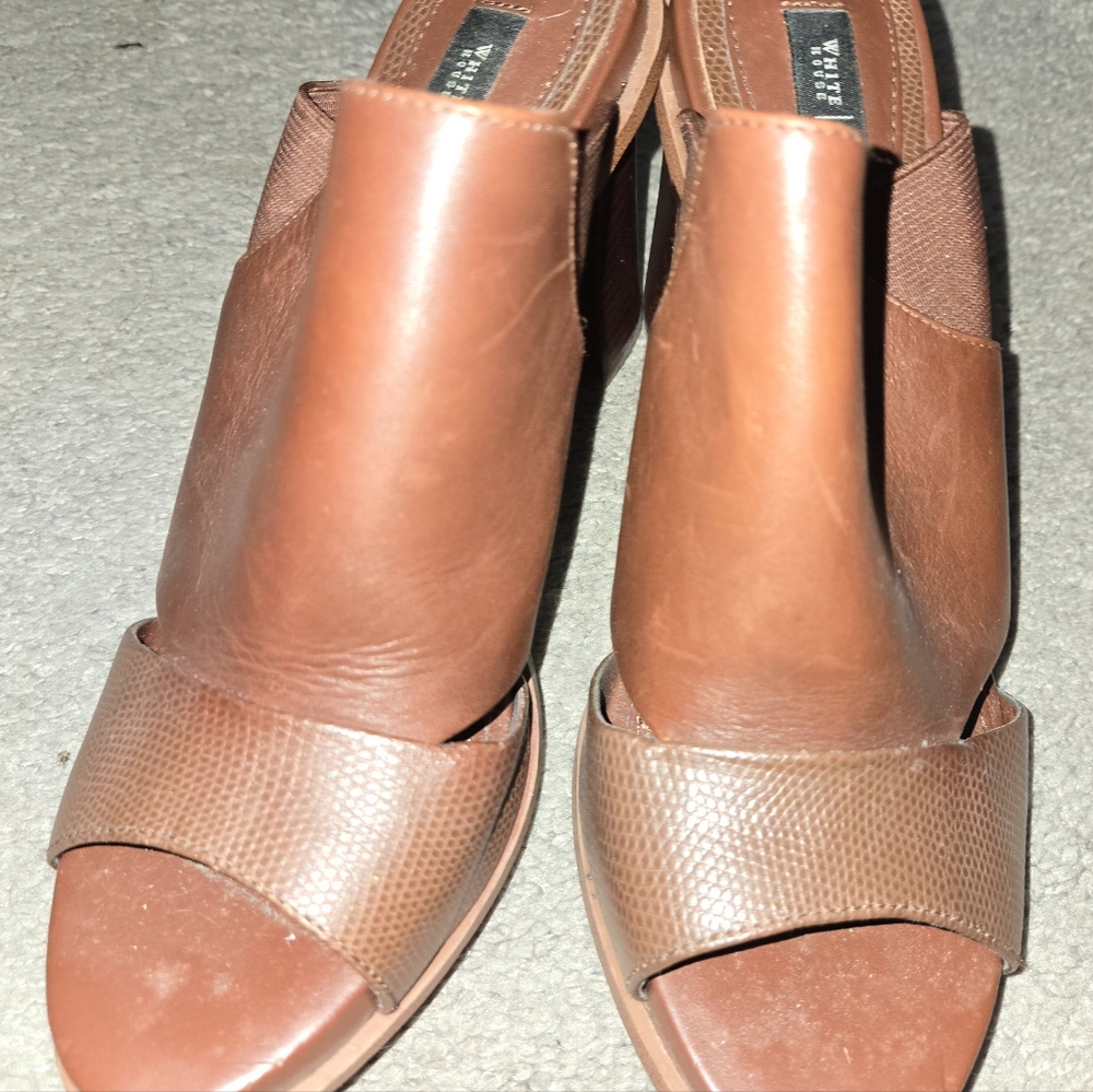White House Black Market Heeled Slides 8M